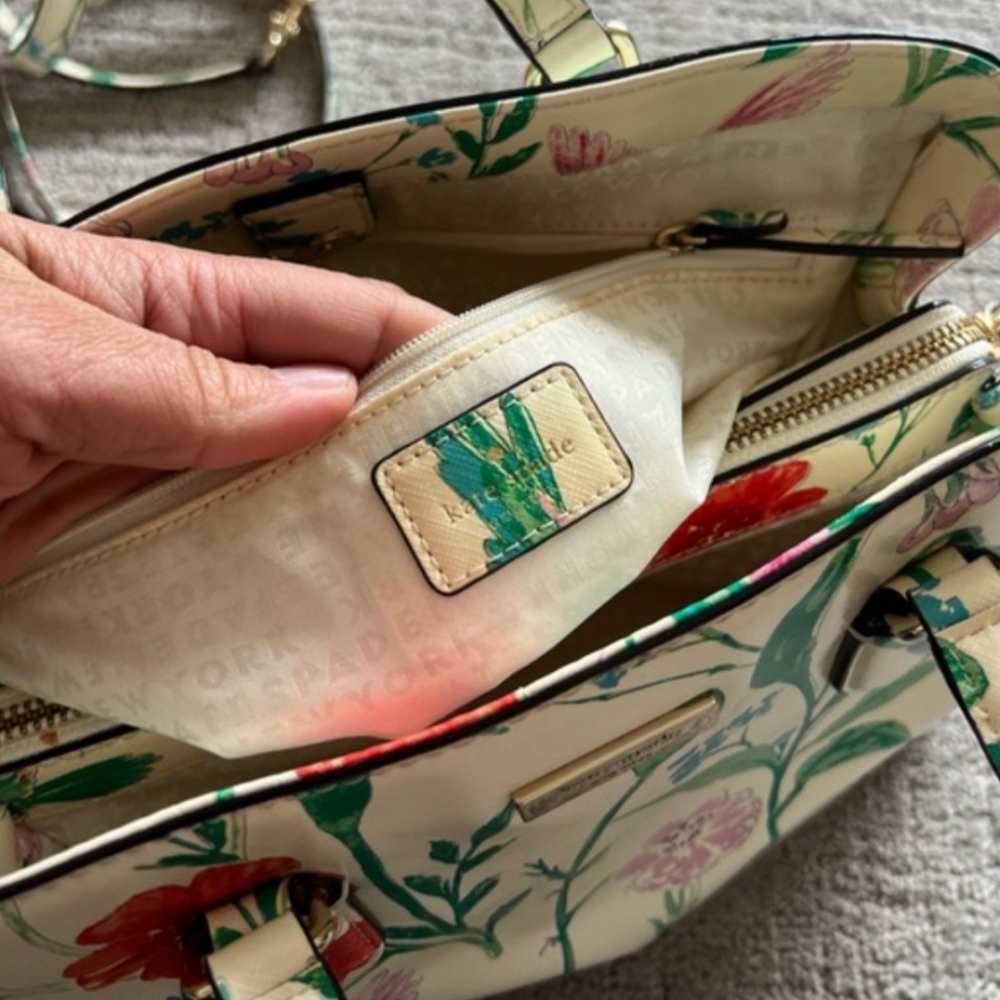🔥LOW START🔥Kate Spade RARE Evangelie Laural Way Hummingbird & Floral Bag - Picture 13 of 16